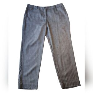 Pendleton 100% Virgin Wool Herringbone Black Straight Leg Pants Women's Size 18